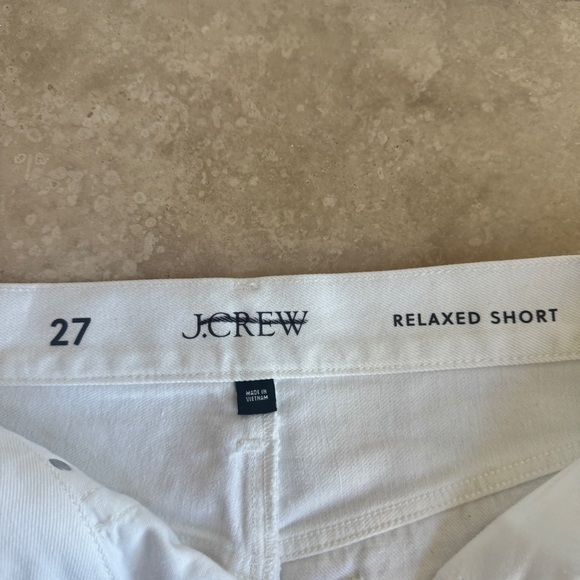 J Crew White Relaxed Denim Short 3 Inch Inseam Raw Hem Womens Size 27 - Picture 12 of 15